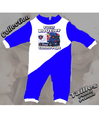 Pyjama bebe camion imprimé SCANIA bleu