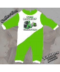 Pyjama bebe camion imprimé vert