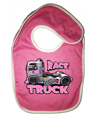 Bavoir Race Truck Rose