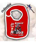 Bavoir bebe Moto imprimé honda