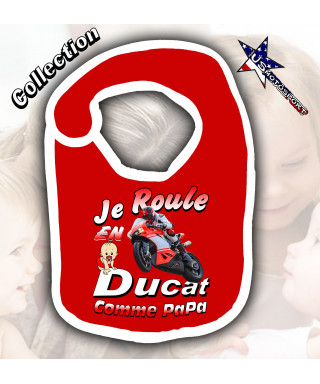 Bavoir bebe Moto imprimé ducati