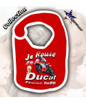 Bavoir bebe Moto imprimé ducati