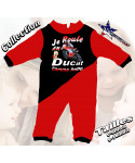 Grenouillere bébé moto  Imprimée  ducati