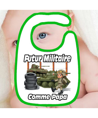 Bavoir Bébé Futur Militaire